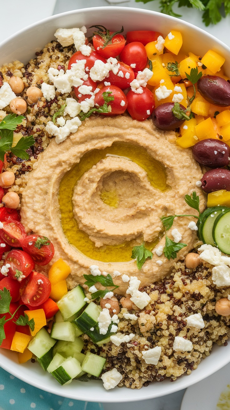 Mediterranean Quinoa Hummus Bowl Mediterranean Quinoa Hummus Bowl